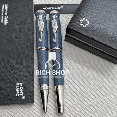 قلم مونت بلانك الجديد باللون الأزرق الفاخر