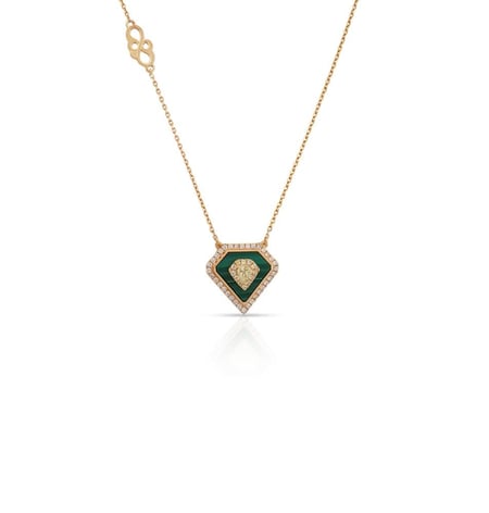 عقد ألماس ملاكيت مثلث 0.31 قيراط