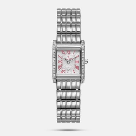 ساعة نسائية بسير ستيل بلون فضي