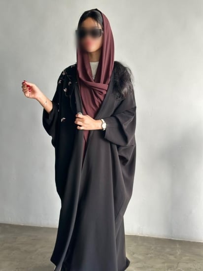 N37 - نص بشت - (تطريز زهور )