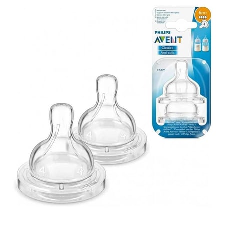 حلمة أفينت كلاسيك سيليكون تدفق سريع +6 أشهر (عدد 2)