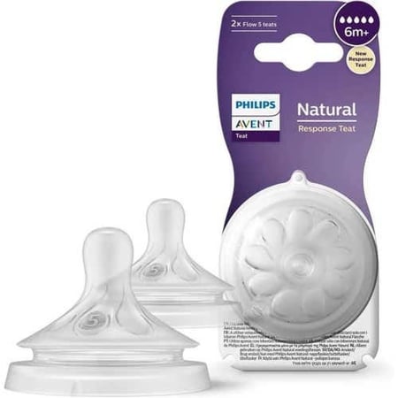 AVENT NIPPLE NATURAL TEATS 2 PCS +6M - MOOV 966/02 (012072)