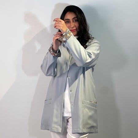 لابكوت رمادي ملكي