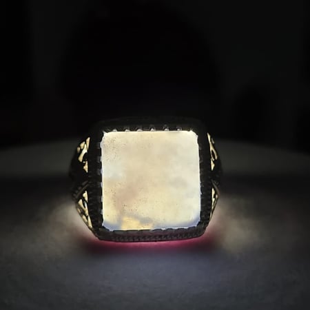 خاتم عقيق سوسني – فضة 950