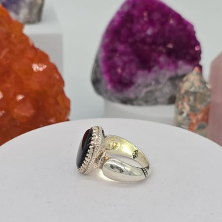 خاتم عقيق أفريقي طبيعي (شفة)