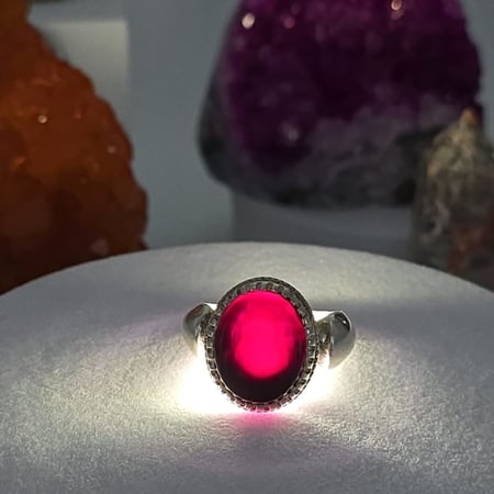 خاتم عقيق أفريقي طبيعي (شفة)