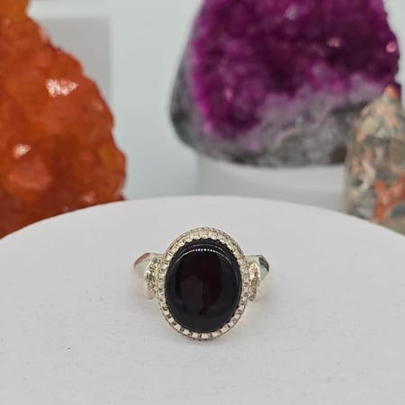 خاتم عقيق أفريقي طبيعي (شفة)