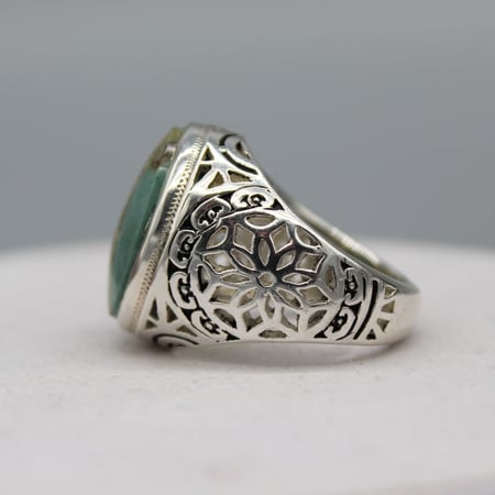 خاتم رجالي بحجر الدم -فضة 950