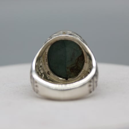 خاتم رجالي بحجر الدم -فضة 950