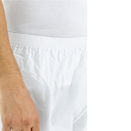 سروال طويل لبسون ابيض مقاسات خاصة(نسبة قطن 35% و بوليستر 65%) 3 قطعه