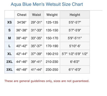 اكوا بلو بدلة للرجال مقاس 2.5 ملم بسحاب خلفي Aqua Blue Men's 2.5mm Back Zip Spring Suit