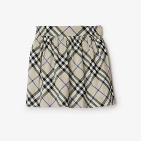 تنورة كلاسيكيه قصيره بنقشة كاروهات