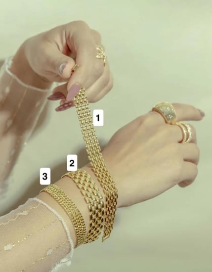 مجموعة أساور الحصيرة كالذهب مميزة وأنيقة .                               MB-329