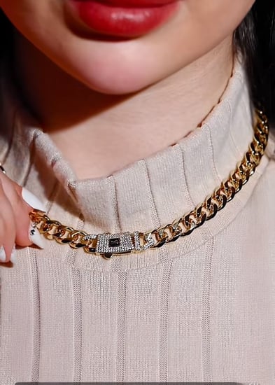 طقم بتصميم مستوحى من ماركة مطلي ذهب عيار ١٨.                      MS-014