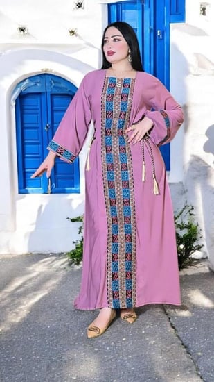 جلابيه كويتيه دبل كلوش مع حزام