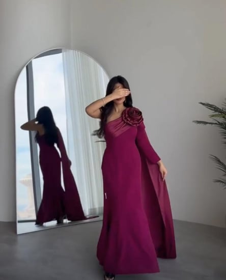 فستان نص كم بورده فوشي
