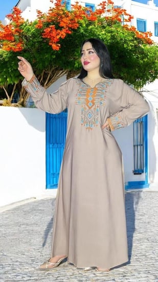 كريب رويال تطريز ناعم صناعه مصريه