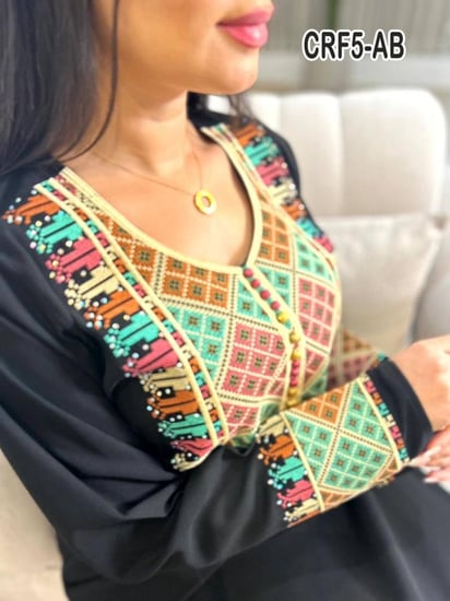 كريب ناعم تطريز فلسطيني