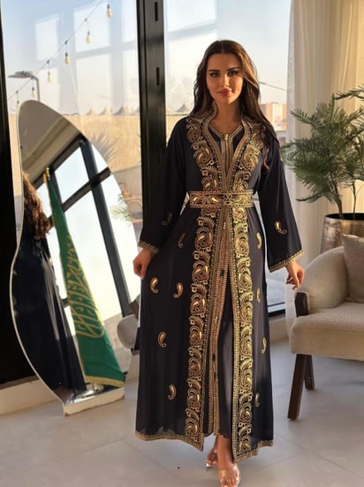 قفطان تطريز مرايا شك كامل