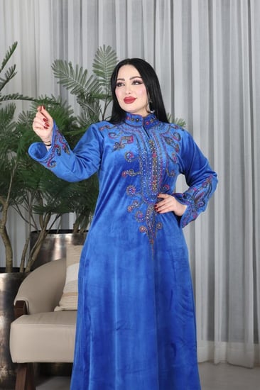 جلابيات مخمل تطريز خرز