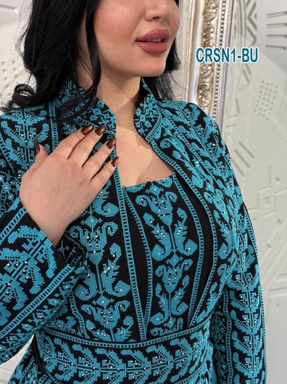 طقم كرب سنابل تطريز فلسطينى