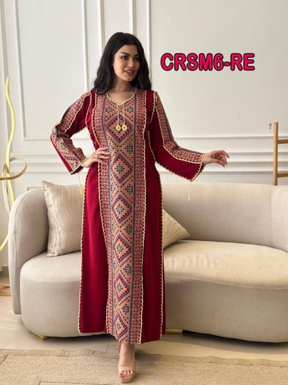 جلابيه تطريز سناره نقش هندسي