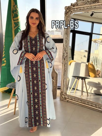 جلابيه فراشه تطريز اردنى مياننج ميلانج