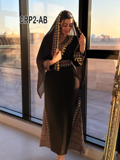 فستان اردنى بشال