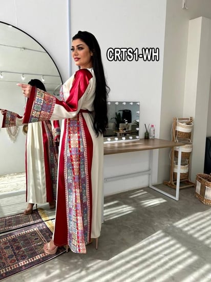 فستان كريب ثقيل ساتان ملكى