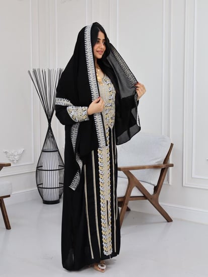 جلابيه عسيريه مع الشال 014