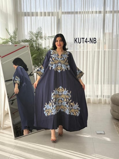 جلابيه كويتى كلوش مطرز