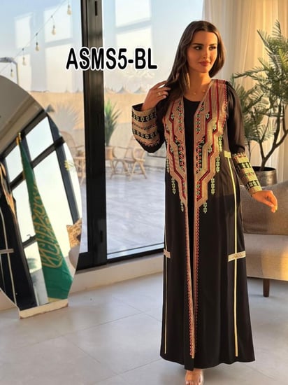 بشت عسيرى تطريز قصب