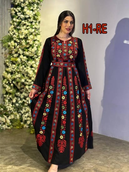 فستان كريب ملكى تكسير