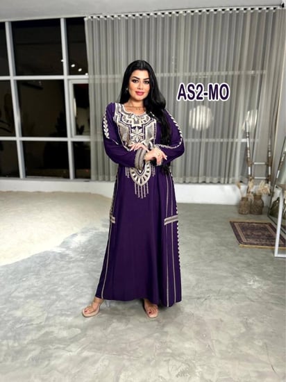 جلابيه عسيريه كريب تطريز مخصر