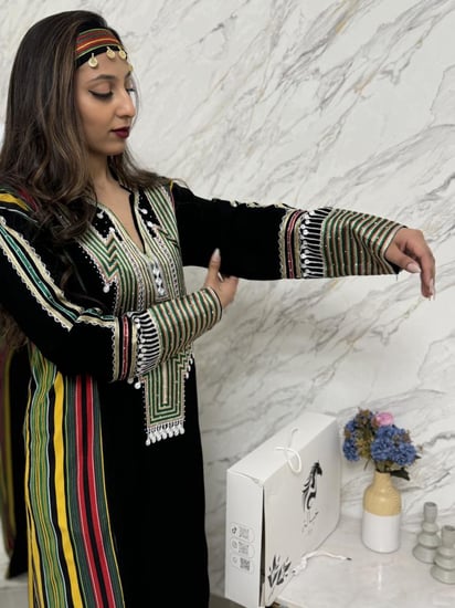 جلابيه عسيريه تدخيل قطن مقلم