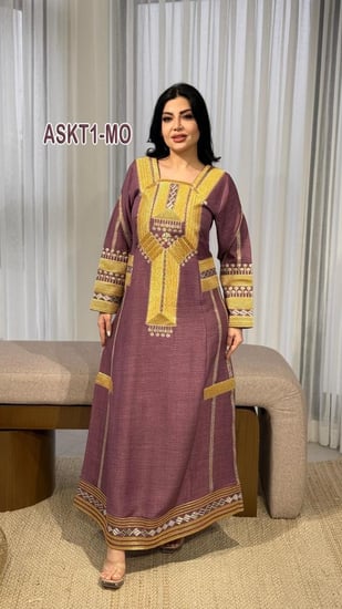 فستان عسيرى كتان