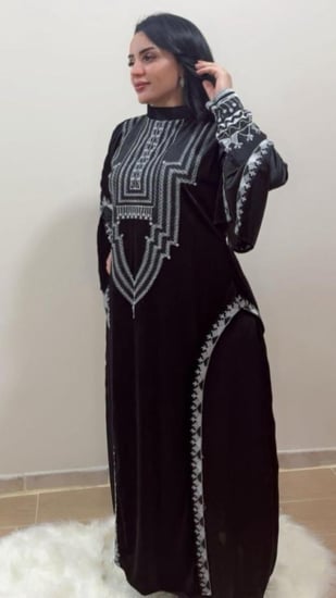 جلابيه ورده عسير المخمل