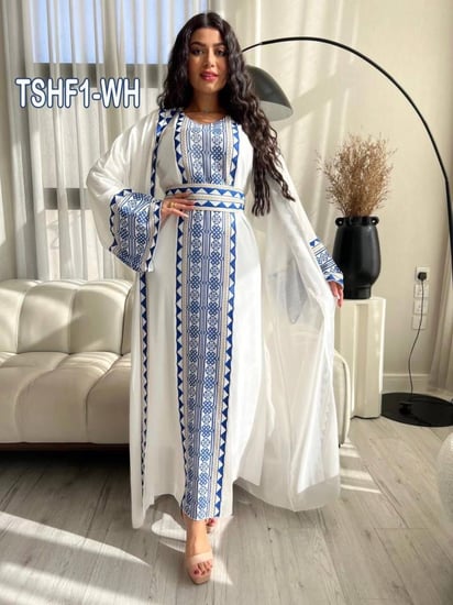 طقم شيفون فلسطيني