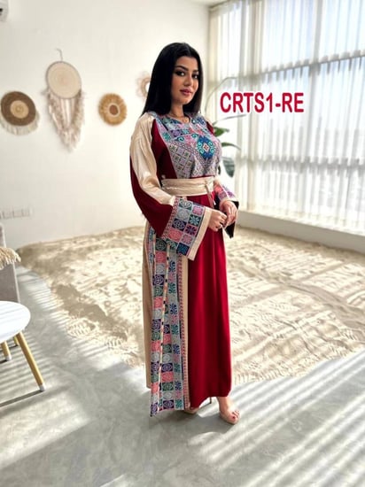 فستان كريب ثقيل ساتان ملكى