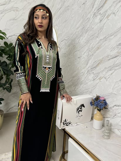 جلابيه عسيريه تدخيل قطن مقلم