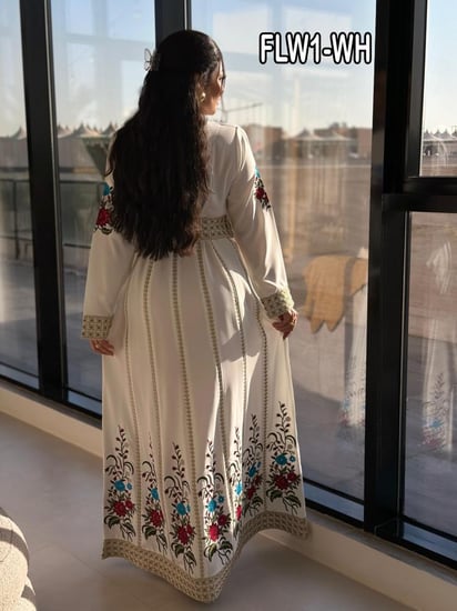 فستان ملكى تطريز اردنى حزام 2030