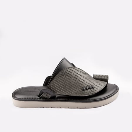 حذاء رجالي جلد رمادي طبي إيطالي