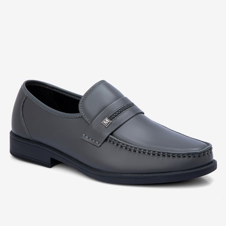 حذاء ماركو رسمي إيطالي رجالي- رمادي داكن