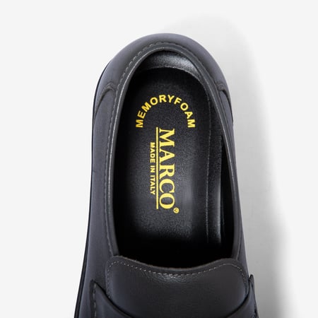 حذاء ماركو رسمي إيطالي رجالي- رمادي داكن