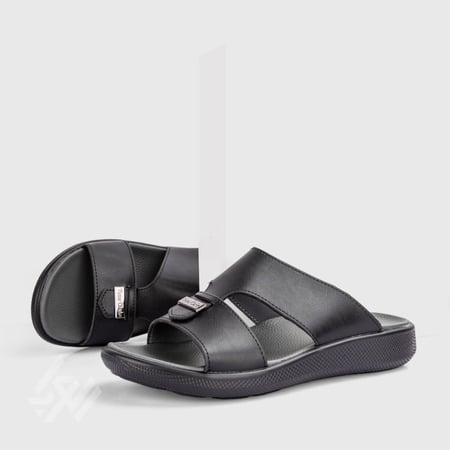 حذاء طبي فيكتور كلارك أسود لامع جذاب