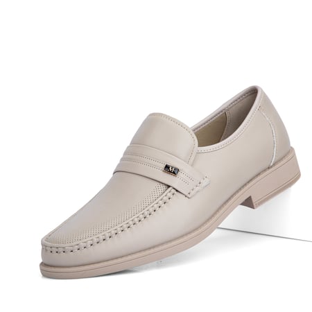 جزمه ماركو رسمي طبي جلد طبيعي بيج ايطالي