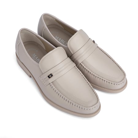 جزمه ماركو رسمي طبي جلد طبيعي بيج ايطالي