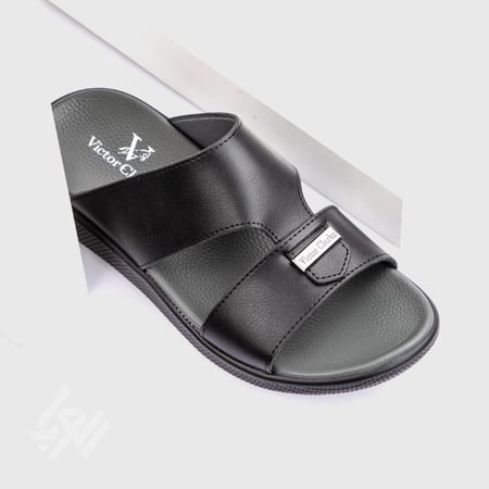 حذاء طبي فيكتور كلارك أسود لامع جذاب