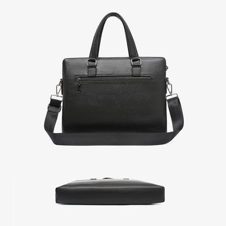 حقيبة كمبيوتر محمول من الجلد الطبيعي