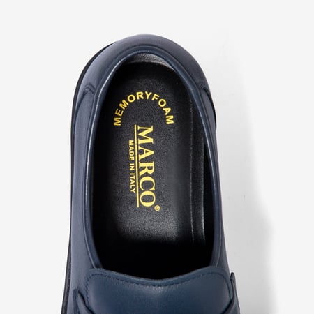 جزمه ماركو رسمي طبي جلد طبيعي كحلي ايطالي